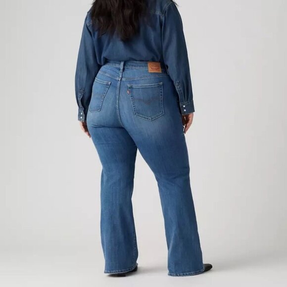 Levi's 726 High Rise Flare Jeans (plus Size) Medium Indigo Blue, size 18W - Picture 3 of 16